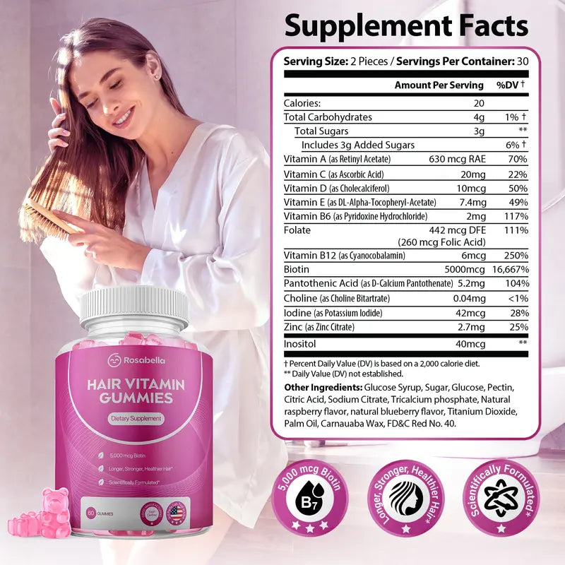 Hair Vitamin Gummies 5000mg