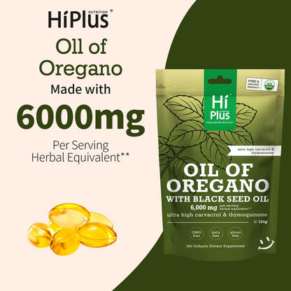 HiPlus Nutrition Oregano Oil with Black Seed Oil