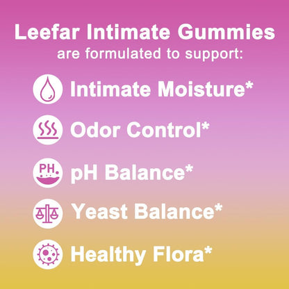 Leefar Women's Probiotics + Slippery Elm Gummies