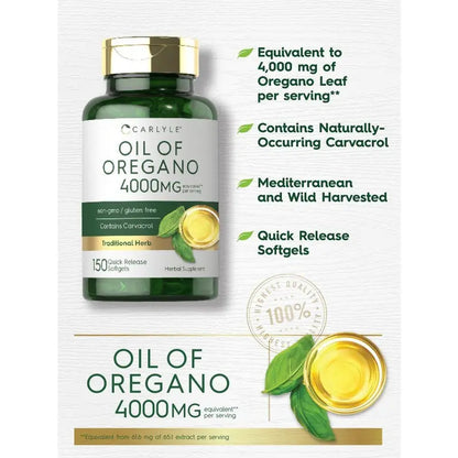 Carlyle Oregano Oil 4000mg Supplement