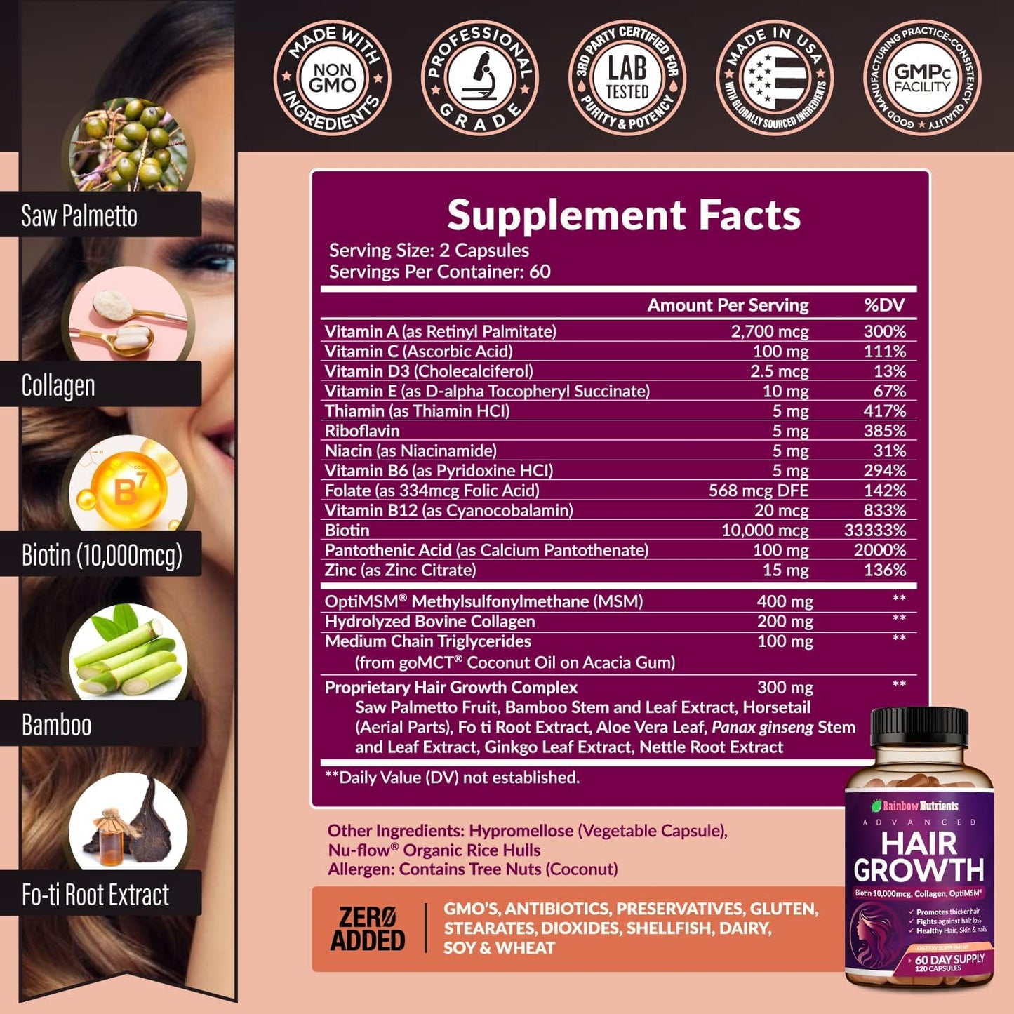 24-in-1 Advanced Hair Growth Vitamins