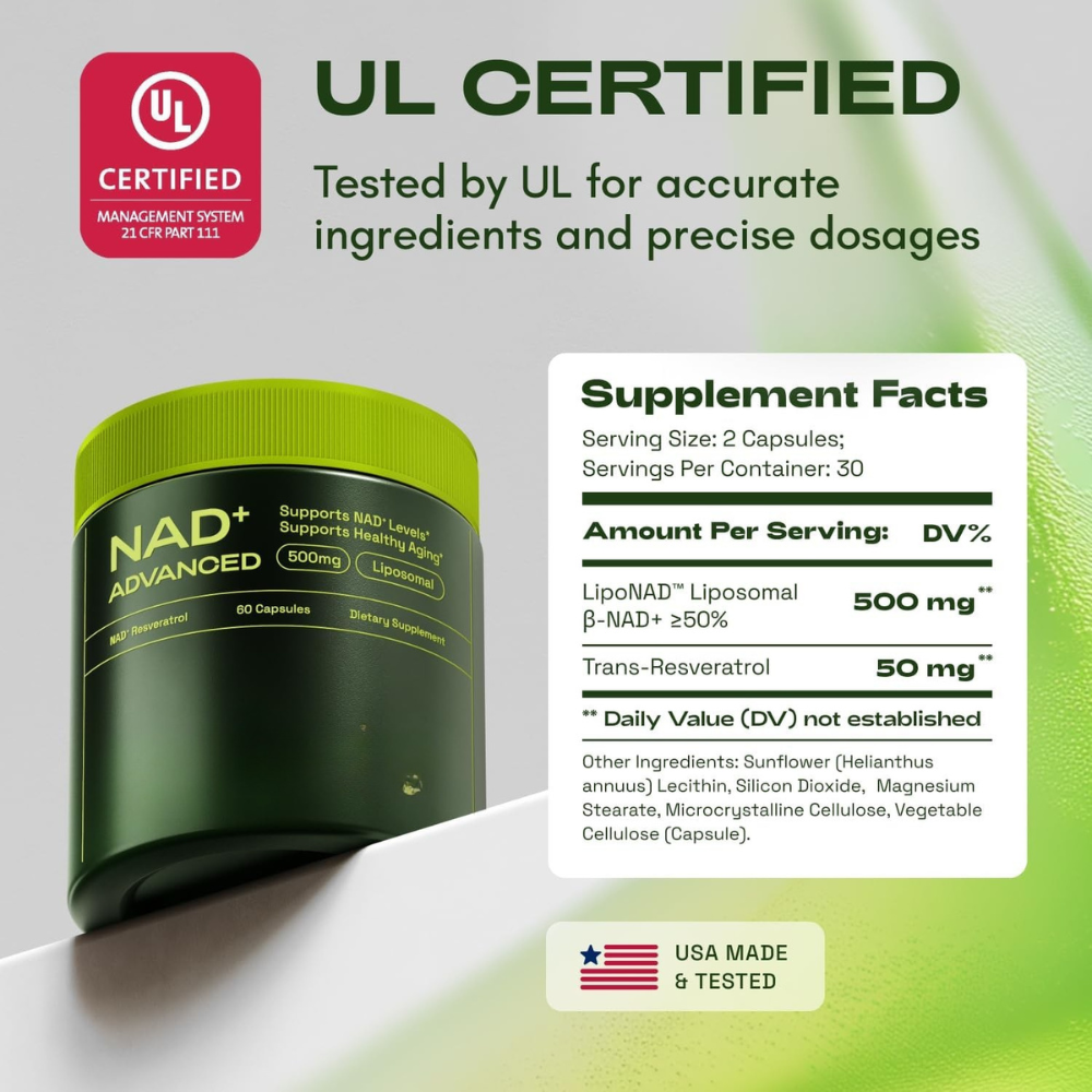 NAD+ Advanced Resveratrol 500mg