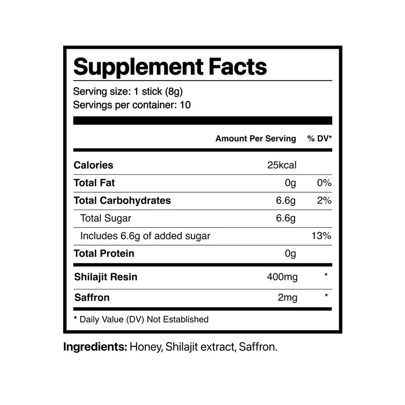 True Nutra Pure Himalayan Shilajit Honey Sticks